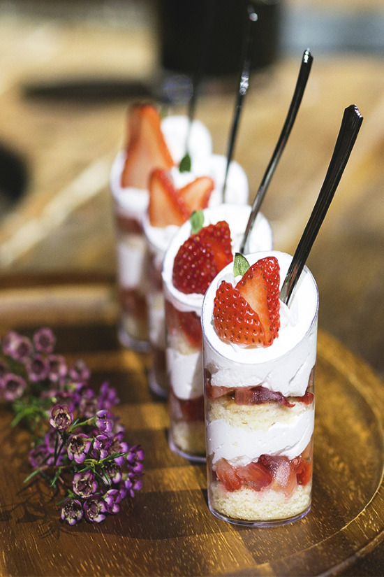 Strawberry shooters from Orange County's Colette's Catering & Events @weddingchicks