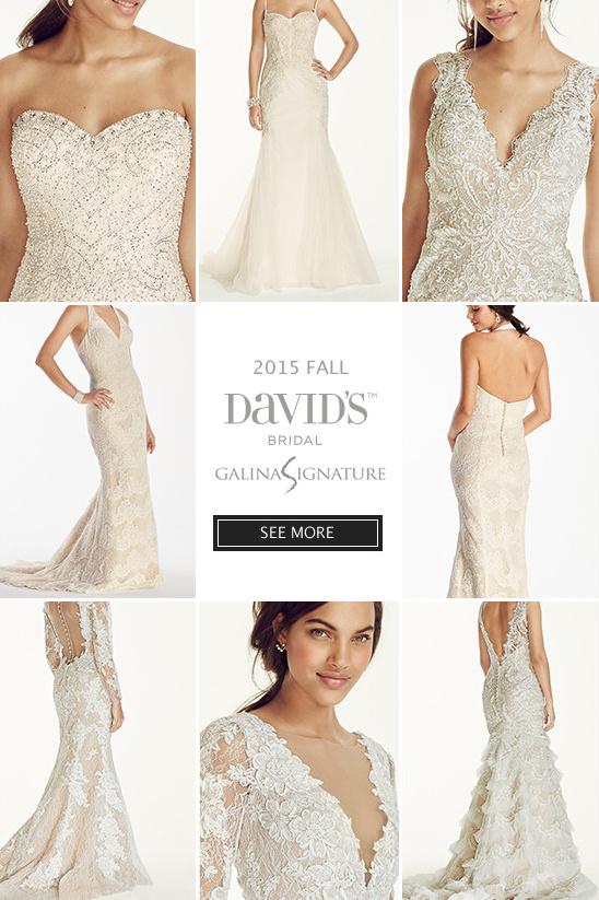 Davidâs Bridal Fall 2015 Galina Signature Collection @weddingchicks