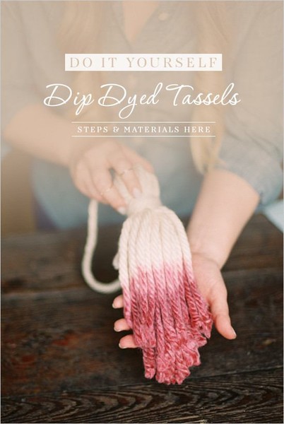 DIY Dip Dyed Tassels