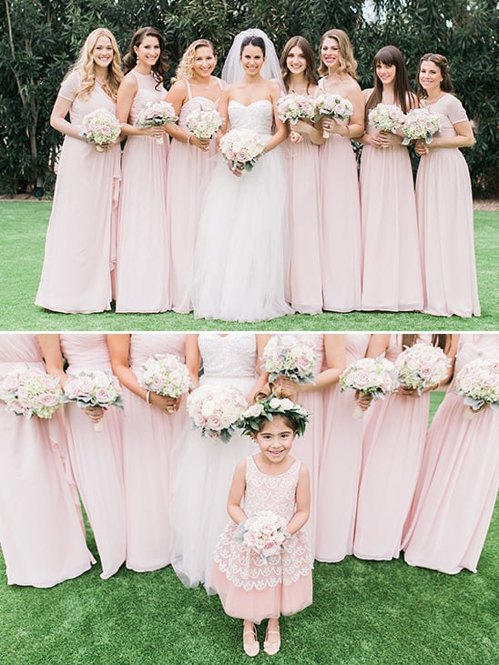 pink bridesmaid dresses @weddingchicks