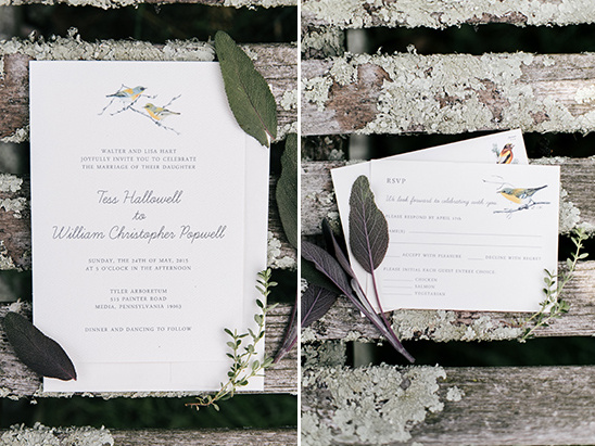 bird theme wedding invitations @weddingchicks