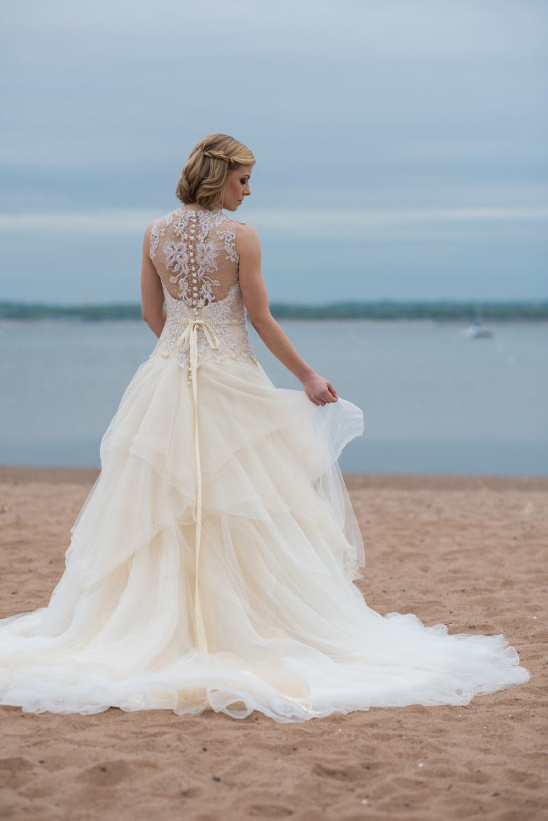 Sequin embellished ball gown from Ever After Bridal @weddingchicks