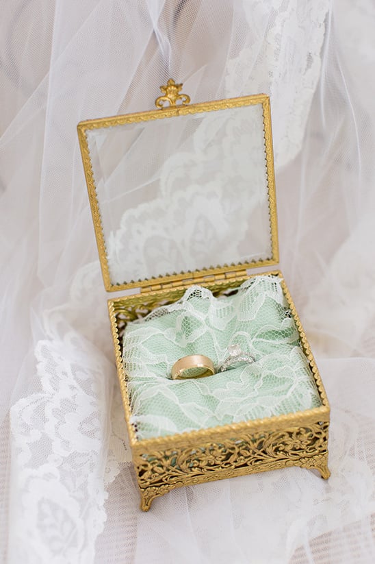 Gold and Mint Vintage Wedding