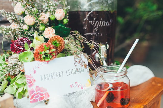 raspberry lemonade sign @weddingchicks