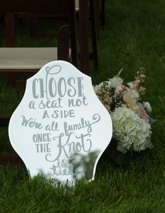 wedding sign mirror @weddingchicks
