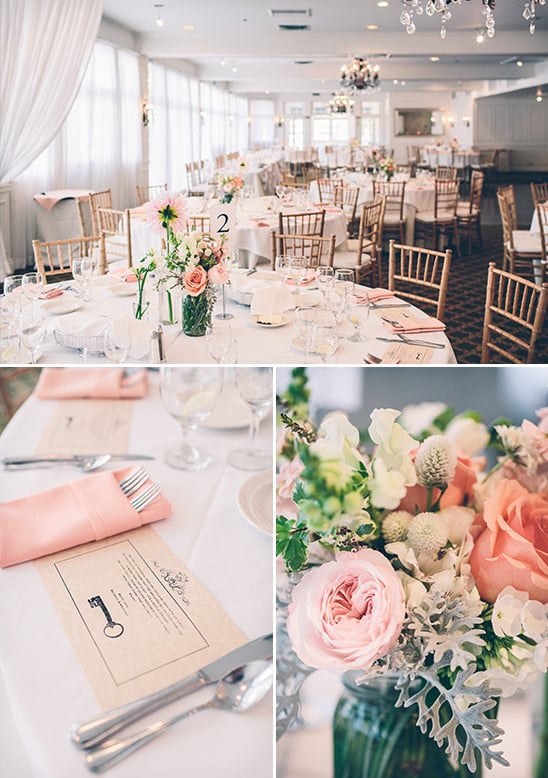 formal pink and white reception decor @weddingchicks