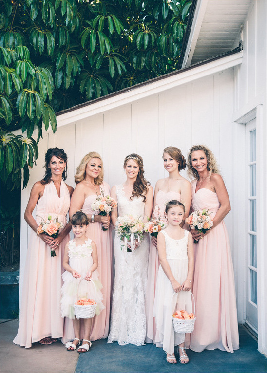 Peach Ombre Formal Wedding