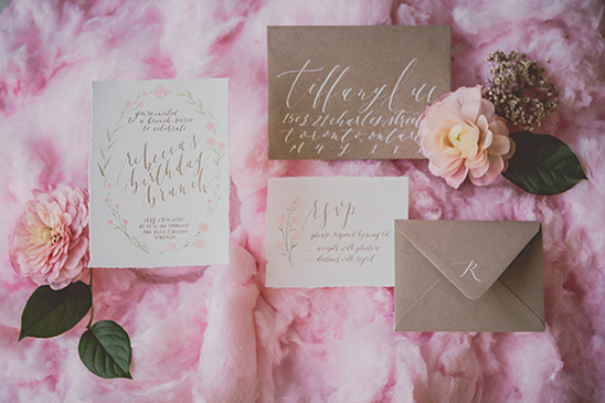 cream and pink wedding stationery @weddingchicks