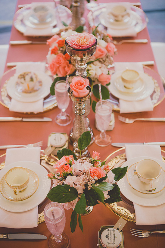 pretty pink rose reception idea @weddingchicks