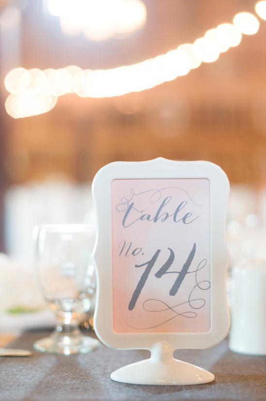 framed table numbers @weddingchicks