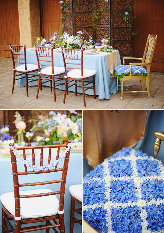 floral chair decor @weddingchicks