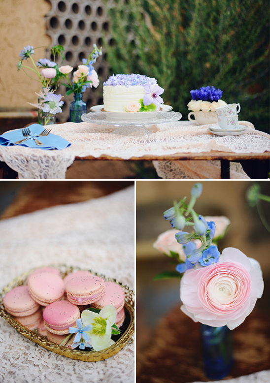 pink and blue wedding dessert table @weddingchicks