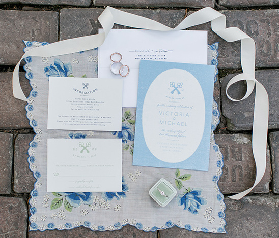 blue wedding invitation idea @weddingchicks