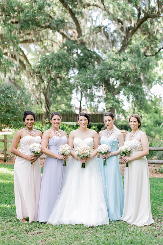 pastel bridesmaid dresses @weddingchicks