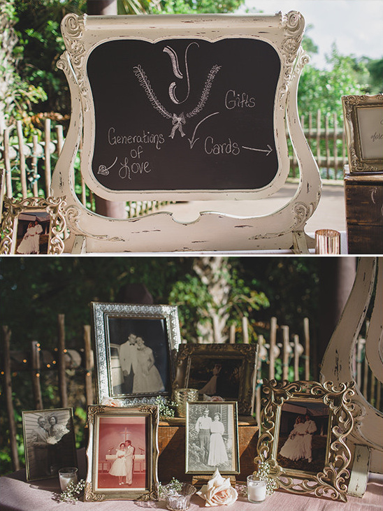 gifts and generations of love table @weddingchicks