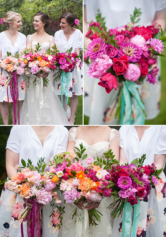 colorful bridal bouquets @weddingchicks