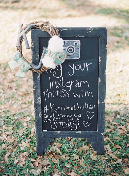 instagram chalkboard sign @weddingchicks