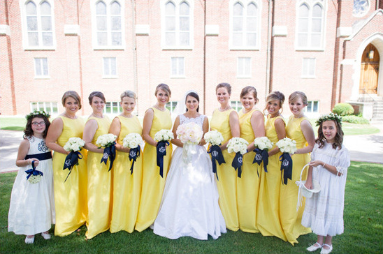 yellow bridesmaid dresses @weddingchicks