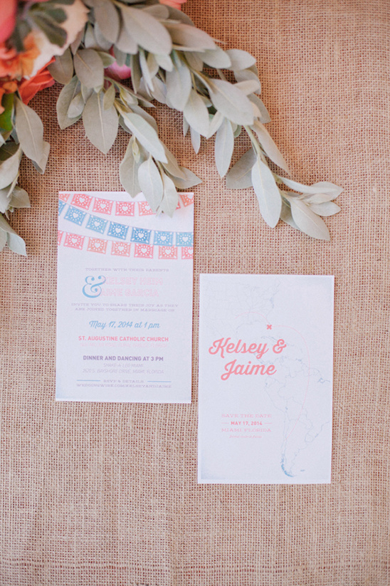 pink and blue wedding stationery @weddingchicks