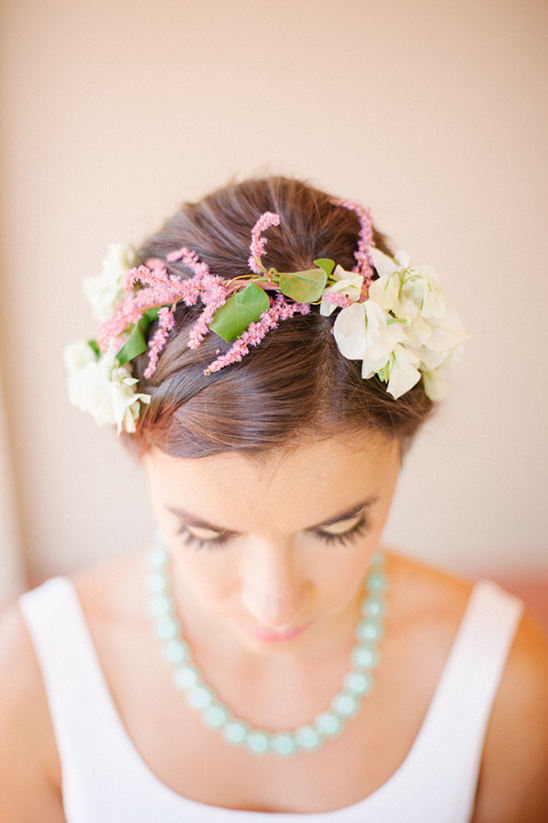 delicate floral crown @weddingchicks