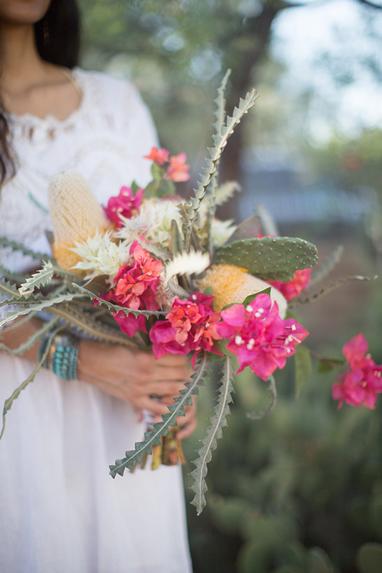 Cactus blooms bouquet @weddingchicks