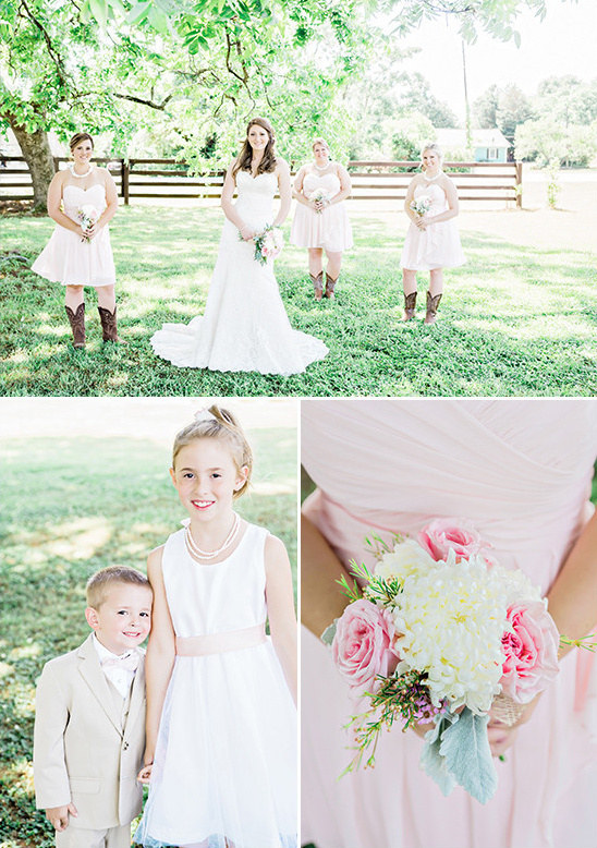 pink and white bridal party @weddingchicks