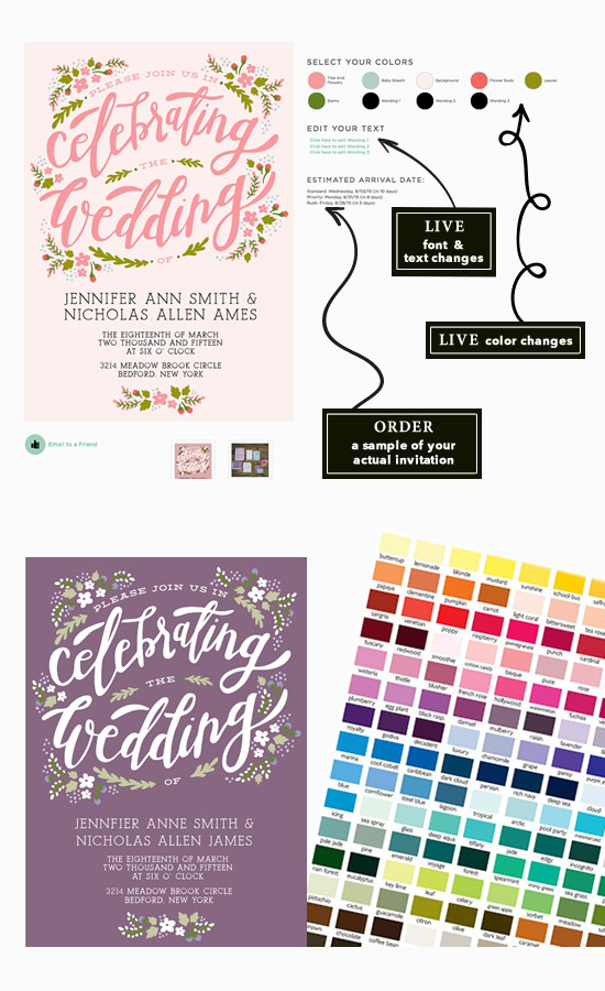 change colors of your wedding invites @weddingchicks