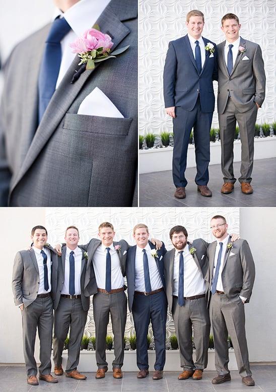 gray and navy groomsmen suits @weddingchicks