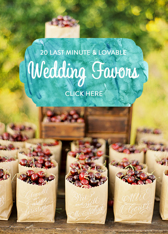 Last Minute Lovable Wedding Favors