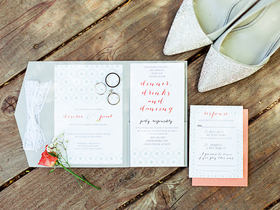 coral and mint invitations @weddingchicks