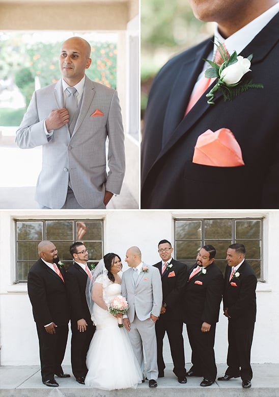 peach groomsmen details @weddingchicks