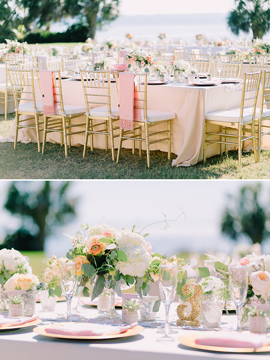 gold and pink reception ideas @weddingchicks