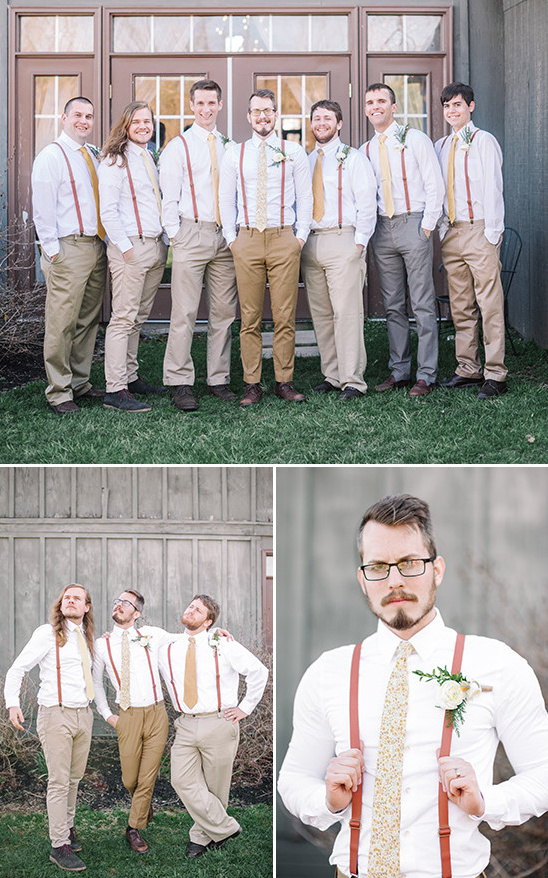 suspenders groomsmen @weddingchicks