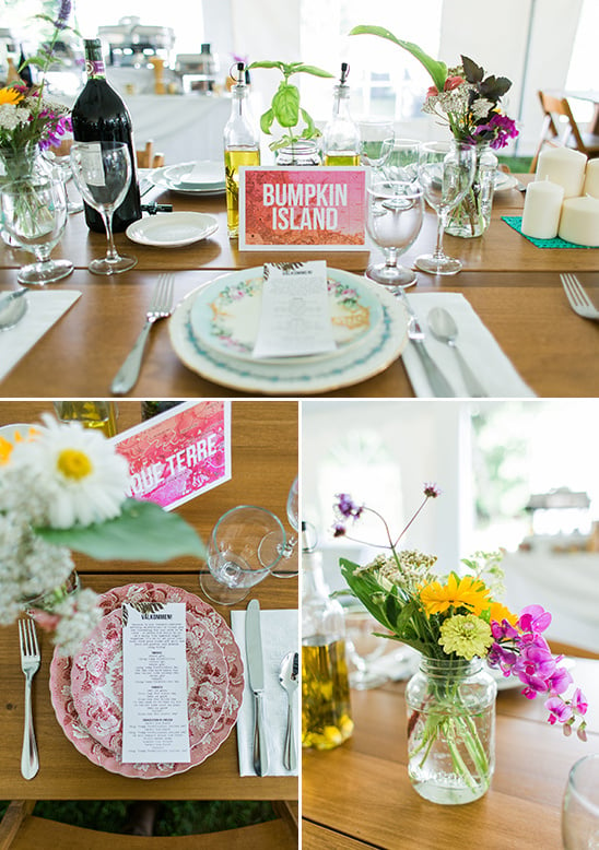 colorful and simple place settings @weddingchicks