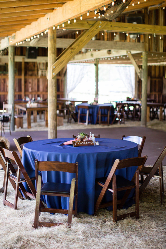 blue barn wedding decor @weddingchicks