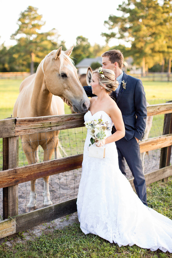 Navy and White Barn Wedding