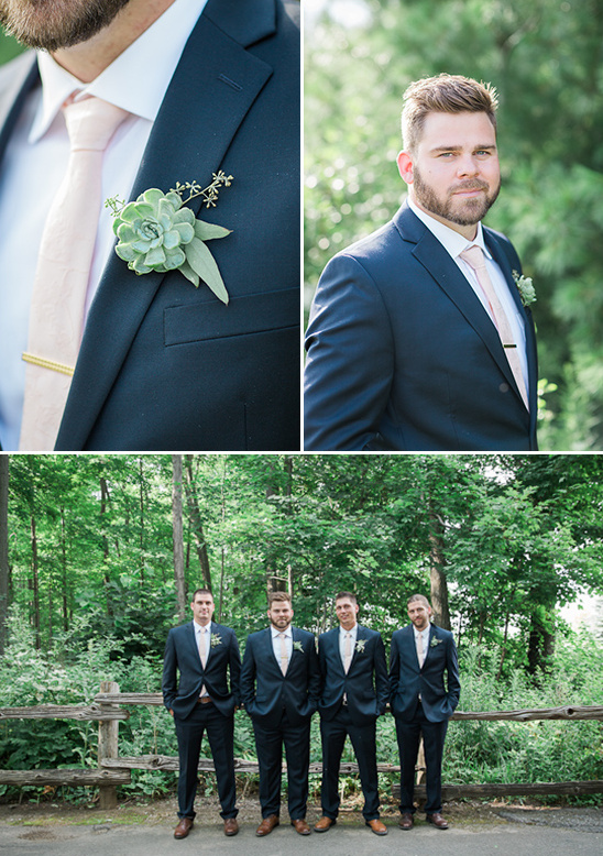 groomsmen succulent boutonniere @weddingchicks