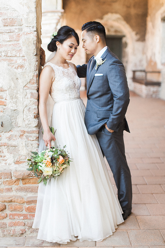 Peach And Gray Elegant Rustic Wedding