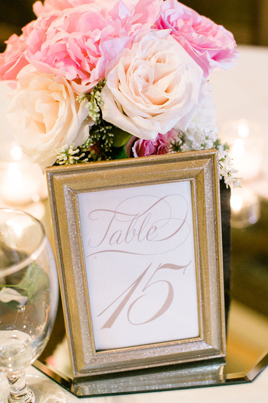 framed table number @weddingchicks