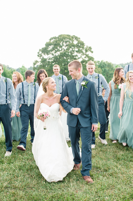 Seersucker and Pink Farm Wedding