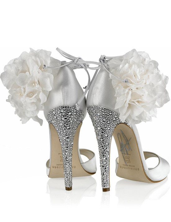 brian atwood wedding sandals with crystals @weddingchicks