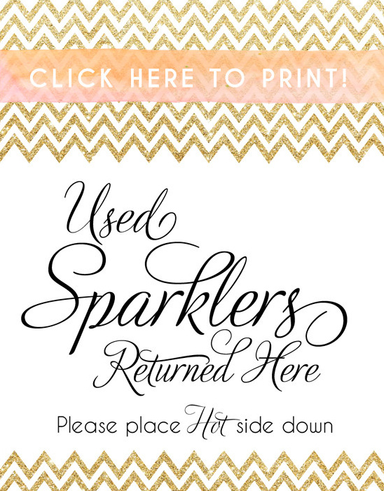 Sparkler Return sign @weddingchicks