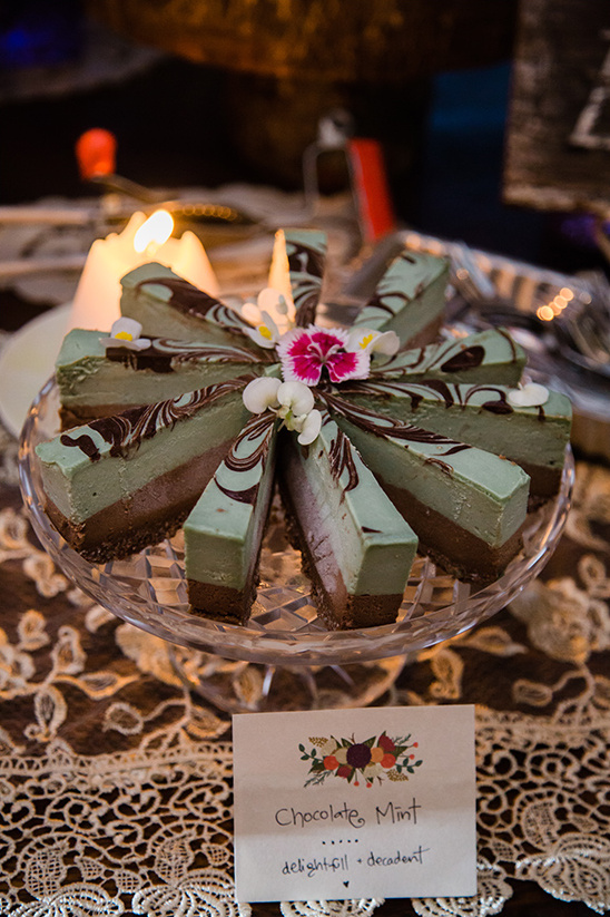 chocolate mint cheesecake @weddingchicks