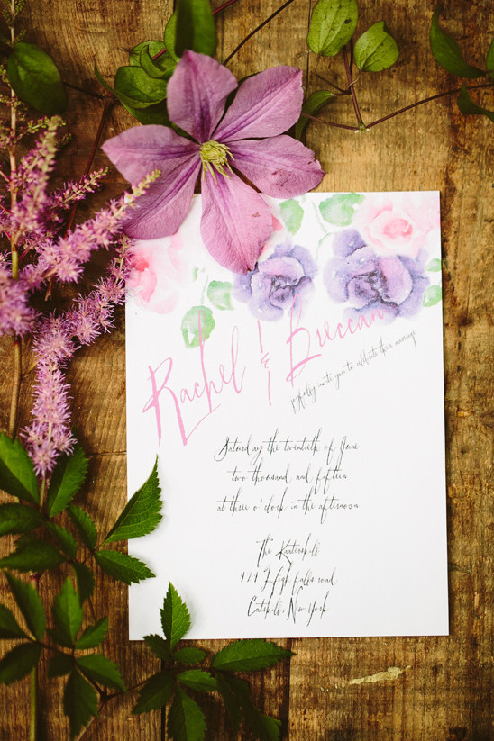 flower invitation @weddingchicks