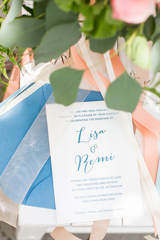 blue and white wedding invitations @weddingchicks