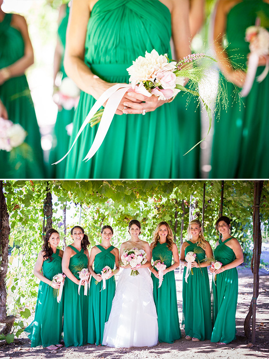 green bridesmaid dresses @weddingchicks