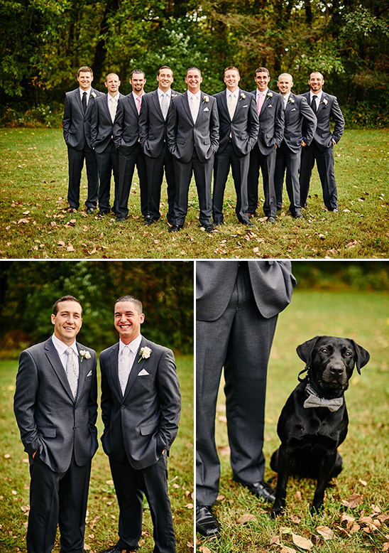 groomsmen and pup @weddingchicks