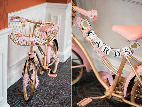 bicycle card holder @weddingchicks