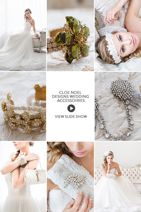 Cloe Noel wedding dresses and accessory designs slideshow