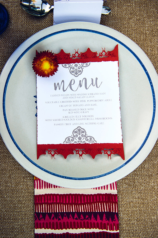 wedding menu design @weddingchicks